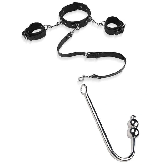 with Collar Cuffs Anal Beaded Hook 5334 and Elegant 0925